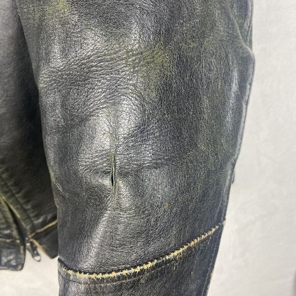 Vintage 70s Harley Davidson NY Police Department Leather Jacket Large Heavy - Picture 10 of 15